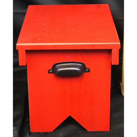 Southern Living Sassy Red Stool 40348 Short Wood Stepping New Simple Country - Picture 3 of 8